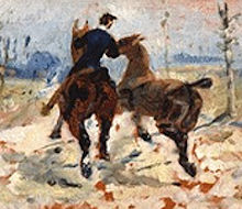 Military and Horses by Henri de Toulouse Lautrec