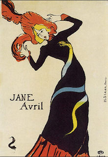 Jane Avril, café-concerts by Henri de Toulouse Lautrec