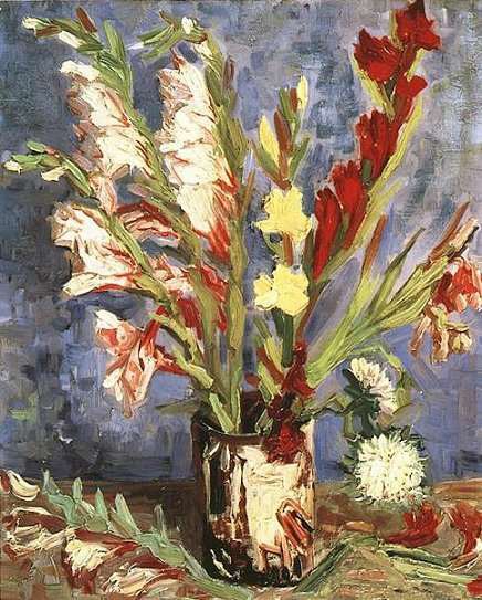 Vase with Gladioli by Vincent van Gogh