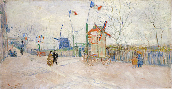 Street scene from Montmartre. Le Moulin a Poivre by Vincent van Gogh