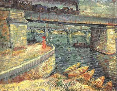 Bridges across the Seine at Asnieres by Vincent van Gogh