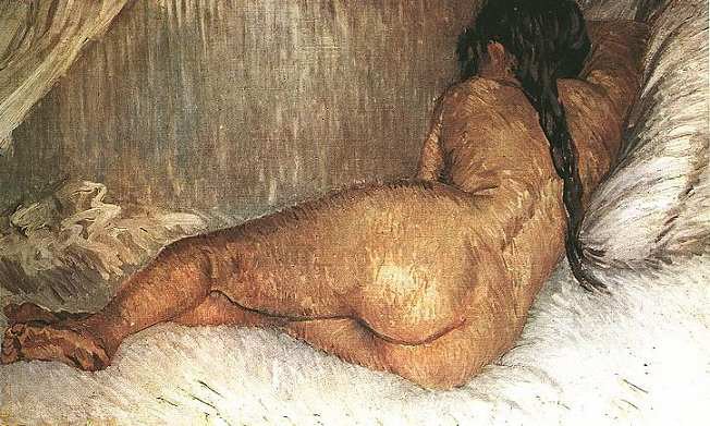 Nude Woman Reclining, Seen from the Back by Vincent van Gogh