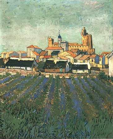 View of Saintes-Maries by Vincent van Gogh