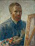Self portrait in front of the easel