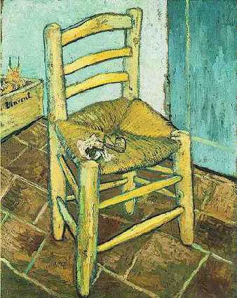 Vincent's chair with his pipe by Vincent van Gogh