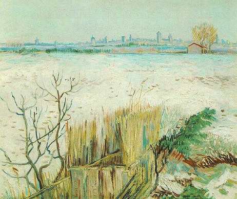Snowy Landscape near Arles by Vincent van Gogh