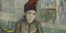 In the caf: Agostina Segatori in Le tambourin - Painting by Vincent van Gogh
