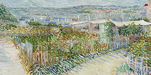 Montmartre: behind the Moulin de la Galette - Painting by Vincent van Gogh