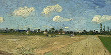 Ploughed fields (The furrows) - Painting by Vincent van Gogh