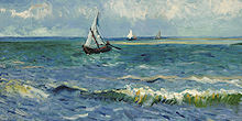 Seascape near Les Saintes-Maries-de-la-Mer - Painting by Vincent van Gogh