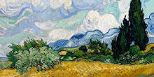 Wheat Field with Cypresses - Painting by Vincent van Gogh